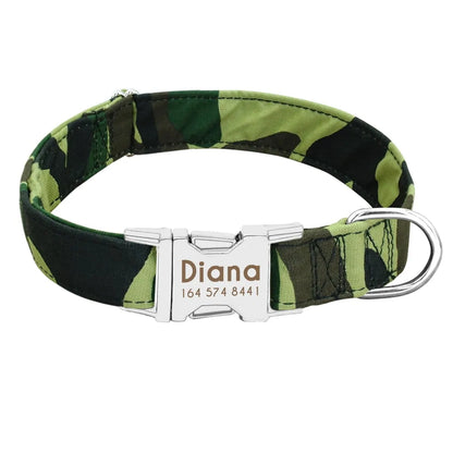 Personalized Nylon Collars With ID Nameplate